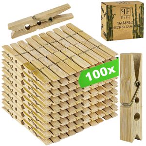 Bambus Wäscheklammern Holz Holzklammern Wäsche Holz Klammern Stückzahl : 100