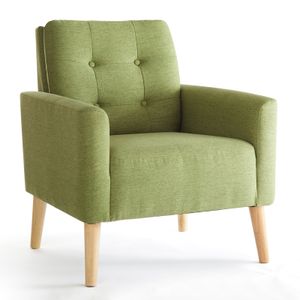 Mondeer Sessel, Sofa, Fernsehsessel, mit Massivholz Rahmen und Füßen, Grün
