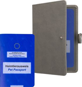 kwmobile Impfpass Hülle für Tiere - Schutzhülle für EU Heimtierausweis - Haustier Impfausweis Cover Kunstleder - kompatibel mit deutschem Impfausweis