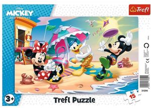 TREFL Puzzle Mickey und Minnie: Spaß am Strand 15 Teile