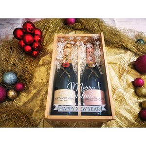 Moet et Chandon champagne gift box / Impérial Brut / Rosé/ Snowflake