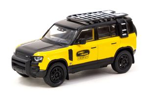 Tarmac T64G-020-TE Land Rover Defender 110 Trophy Edition schwarz/gelb Maßstab 1:64 Modellauto