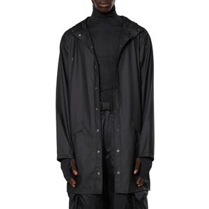 RAINS - Long Jacket Schwarz