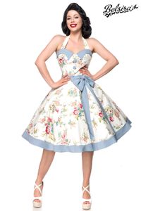 Vintage Swing Kleid : blau/rosa/weiß XL
