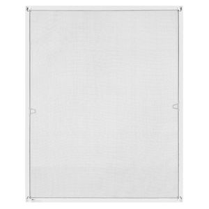 Juskys Fliegengitter für Fenster 100 x 120 cm – Insektenschutz mit Alu-Rahmen zum Einhängen – Insektenschutzgitter UV-beständig in Weiß