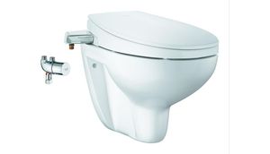 Dusch-WC-Aufsatz 3-in-1 Set 39652 Aufsatz WandWC GRT Micro alpinweiß/chrom