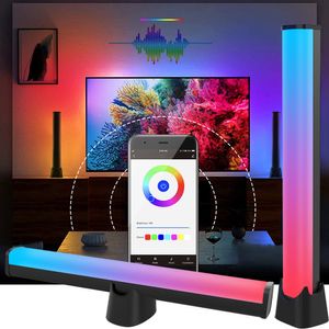2 Stück Smart Bluetooth LED Lightbar RGBIC TV Hintergrundbeleuchtung Musik Sync Atmosphäre Lichtleist Gaming Lampe
