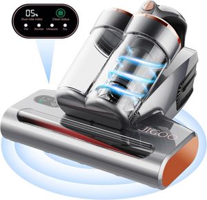 JIGOO S300 Pro Milbensauger mit Staubmilben-Sensor 500W Handstaubsauger mit UV-Licht entfernt 99,9% der Allergene, für Matratzen, Betten, Sofas