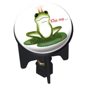 WENKO Wasch Becken Stöpsel Pluggy KISS ME Abfluss Ø3.9  Germany Frosch