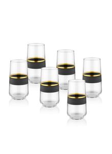 Hermia Concept, Fulbright- TMA4786, Schwarz,Gold, Wasser- und Saftgläser/ Cocktailgläser, 100% Glas