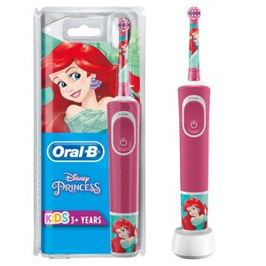 Oral-B Kids Prinzessin Elektrische Zahnbürste mit Disney-Stickern, für Kinder ab 3 Jahren, rosa