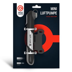 Optio Cycle Mini Fahrradpumpe 120 PSI (8,3 Bar) Luftpumpe Fahrrad Ramen Aluminium