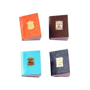 4Pcs Miniaturbücher Mehrfarbiges Haltbares Papierpuppenhaus Miniaturmöbelbücher Für Geschenk-B
