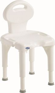 Duschhocker INVACARE I-FIT,9781e m.Rückenlehne u.Ausschn.,