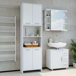 Kúpeľňová skrinka Livinity® Maris, 56,1 x 190 cm, biela