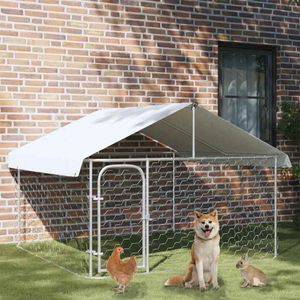 vidaXL Vonkajšia búda pre psov so strechou 200x200x150 cm