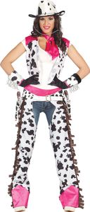 Rodeo Cowgirl Wildwest Damen Kostüm, Größe: 42 - 44 (L) Farbe: Schwarz