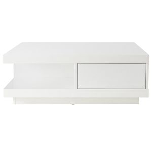 Miliboo - Design-Couchtisch 2 Schubladen Weiß KARY