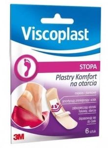 Plastry Viscoplast Stopa Komfort Mix na otarcia, 6 sztuk - Długi termin ważności!