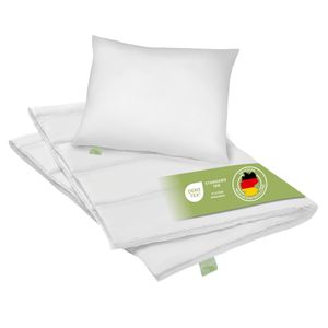 Eco Microfaserbettdecke 135x200 cm + Kopfkissen 80x80 cm | DREAMSTAR Eco 2-teilig | Allergiker geeignet