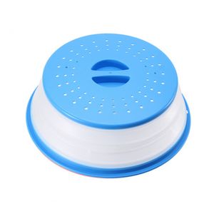 Faltbare Mikrowellen-Abdeckung, Mikrowellen-Abdeckung Faltbare Mikrowellen-Abdeckung Mikrowellendeckel BPA-freie Mikrowellen-Abdeckung für Obst und Gemüse(Blau)