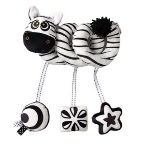 Baby Kinderwagenkette Spielzeug Zebra Hängen Krippe Rassel Spirale Greiflinge Modus Babybett Spielzeug