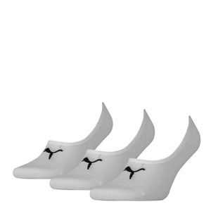 PUMA Unisex ponožky, 3-pack - Footie, obyčajné biele EUR 39-42