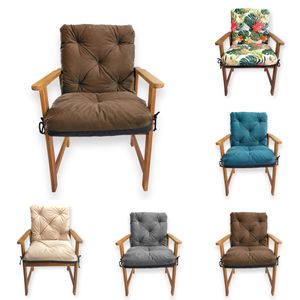 4L Textil Stuhlauflagen Sitzkissen Gartenstuhlauflagen Polsterauflage Sitzpolster Gartenpolster Niedriglehner(50x50x50, Braun)