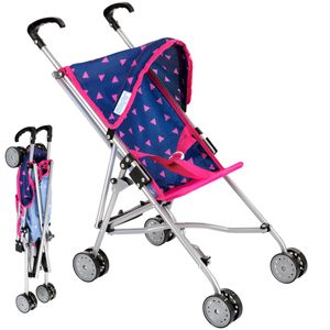 Kinderplay Puppenbuggy, Puppenwagen, Puppen Buggy - Leichte Stabile Konstruktion, Griffhöhe 54 cm, Modell KP0290T