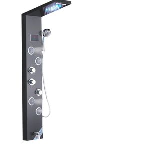LED sprchový systém, design, masážní funkce SPA, 9001černá