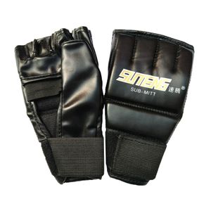 Gym MMA Muay Thai Trainings Boxsack Halb Mitts Sparring Boxen Handschuhe, für Frauen & Männer Farbe für Erwachsene Schwarz 1