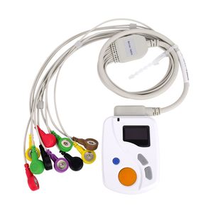 CONTEC TLC6000 Dynamischer 12-Kanal-24-Stunden-EKG-Holter-Monitorrekorder USB-PC-Software EKG-Analysator ECG Holter