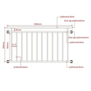 Balkongeländer Fenster Geländer Edelstahl Französischer Balkon Gitter 57221