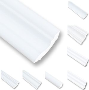 50 Meter Deckenleisten Styropor PS Stuckleisten Abschlussleiste Decke Weiss 30 x 30 mm Zierprofile Styroporleisten Deckenleisten Zierleisten Sparpaket NC40