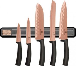 Berlinger Haus Set mit 5 Küchenmessern mit Leiste Rose Gold 8926
