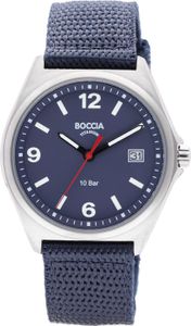 Boccia Uhr für Herren 3663-03 Titan, Textilband, Blau Boccia Uhr für Herren 3663-03 Titan, Textilband, Blau