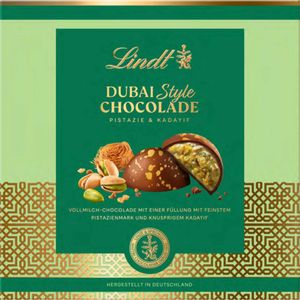 Lindt Dubai Style Chocolade Pralinen mit Pistazien und Engelshaar 40g