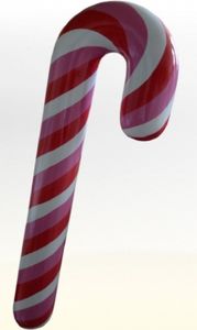Zuckerstange CANDY-Stick 110cm hoch Dekorationsfigur - GFK - übergroß XXL - für draußen