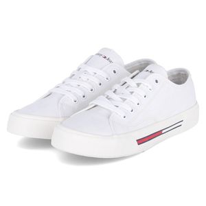 Tommy Hilfiger Low Cut WMNS Canvas Damen Sneaker in Weiß, Größe 39