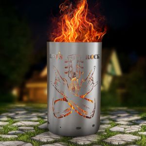 Feuertonne / Feuerkorb mit Motiv Let`s Rock Feuertonne / Feuerkorb mit Motiv Let`s Rock