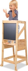 TolleTour Lernturm für Kinder Learning Tower Lernstuhl Hochstuhl Tritthocke Natural 100 kg