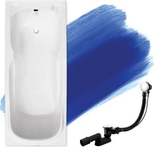 BADLAND Badewanne Rechteck Majka 160x70 mit Ablaufgarnitur und Füßen GRATIS ohne Verkleidung