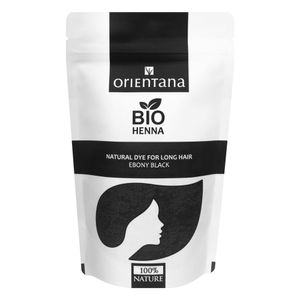 Orientana Bio Henna Haarfarbe Ebenholz Schwarz Pulver für Langes Haar 100 g