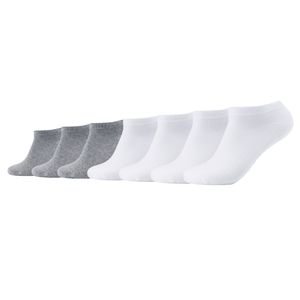 Camano Sneakersocken ca-soft ca-soft 7er Pack Bund ohne Gummidruck weiß-grau 43-46