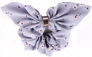 Frottee-Haarband-Haargummi - Stylen von Frisuren - Elegantes Accessoire - Pferdeschwänze - Modisches Statement - Lila mit Blumen