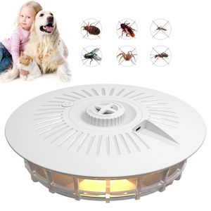 USB Insektenlampe 4Modi Insektenfalle gegen Flöhe/Stechmücken/Kakerlaken/Zecken, Schutz für Baby Haustier