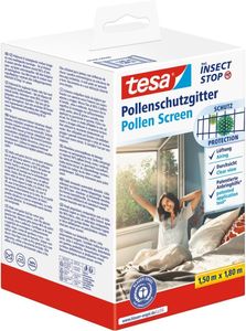 tesa Pollenschutzgitter für Fenster 1,80 m x 1,50 m anthrazit