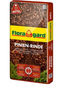 Floragard Pinienrinde Pinien Rinde Rindenmulch Rinden Mulch Bodenabdeckung mittel (1 x 60L)