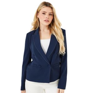 Dorothy Perkins - Blazer Abgesteppt für Damen DP5168 (36 DE) (Marineblau)