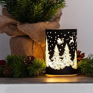 LED Windlicht Weihnachtsmotiv , LED Kerzenhalter, Weihnachts-/Tischdeko H10cm